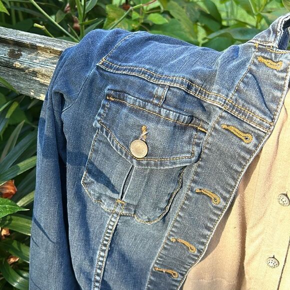 KUT from the Lloyd Amelia Jacket Denim Jean Jacket Medium - Picture 10 of 11